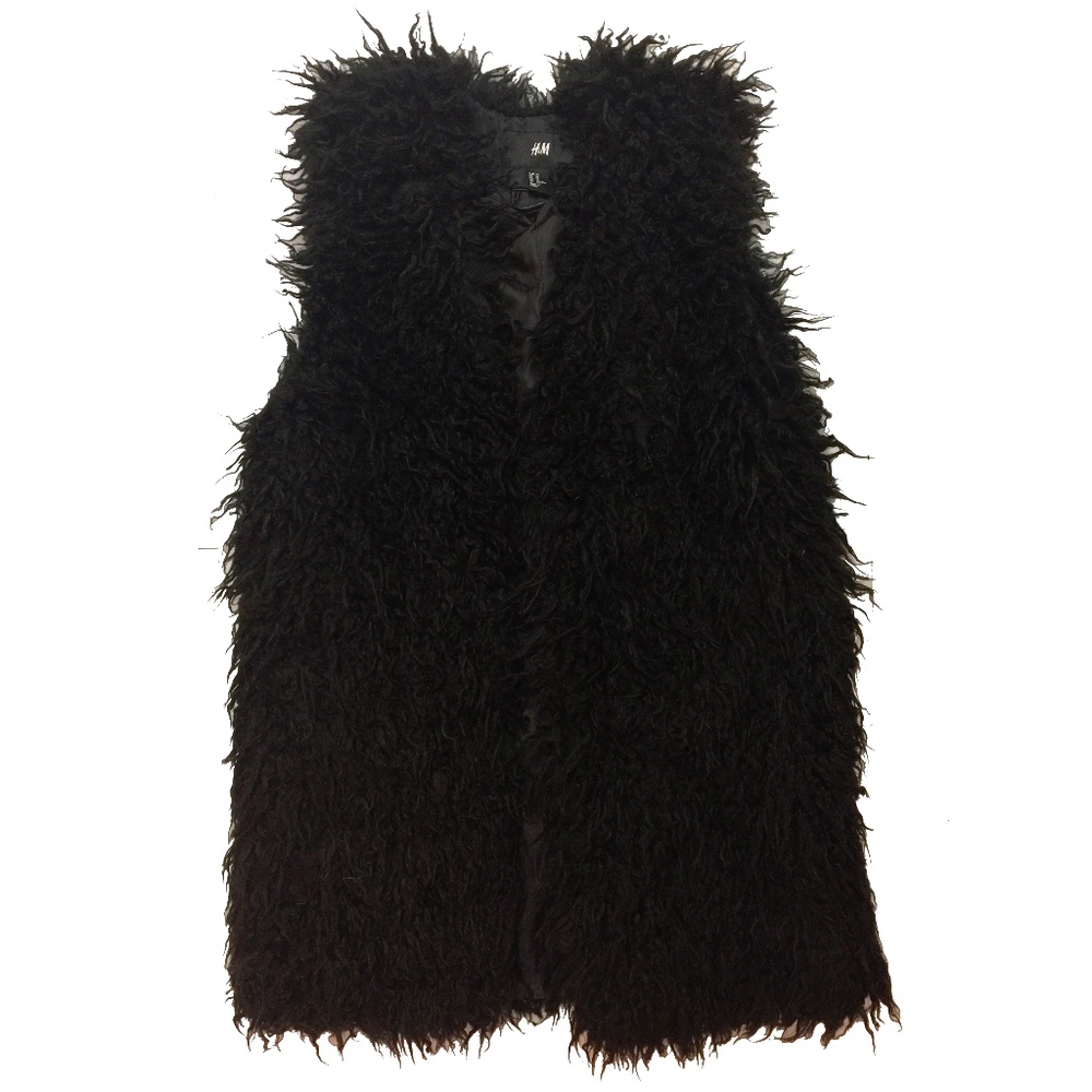 H&M Long Shag Faux Fur Vest